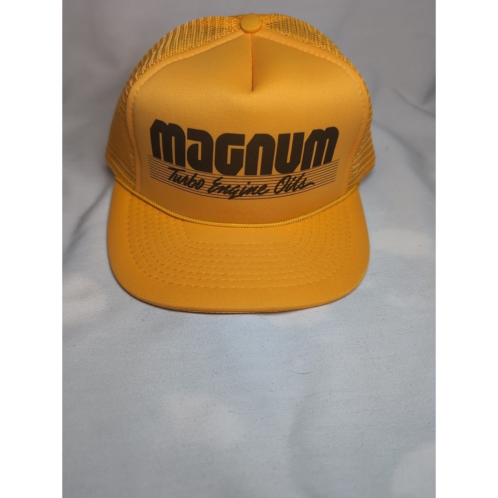 Vintage Snap Back Mesh Trucker Hat Magnum Turbo Engine Oils Dodge Chevy Ford...